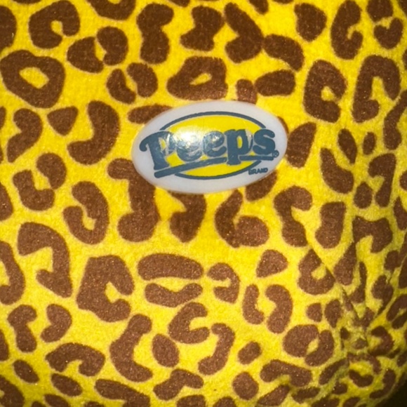 2025 Peeps EASTER BUNNY 15" LEOPARD PRINT Emo Punk Rock Rabbit Plush NEW + Tag - Picture 11 of 11